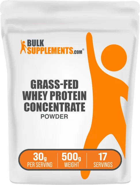 BulkSupplements Grass-Fed Whey Protein (Powder) - 30 Grams Per Serving