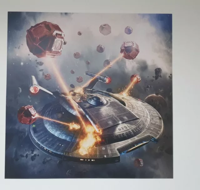 Star Trek Artprint 12"square uss enterprise nx01