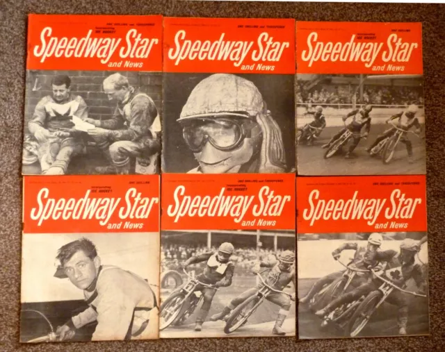 6 Speedway Star & News Magazines -  1966