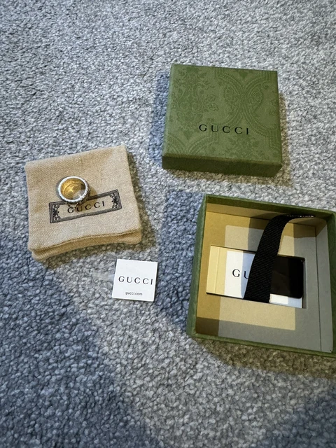 Gucci gatto thin silver 10mm ring with feline head discount