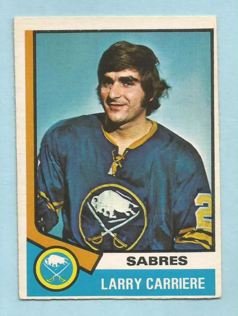 1974-75 O-Pee-Chee OPC Hockey Larry Carriere #43 Buffalo Sabres EXMT