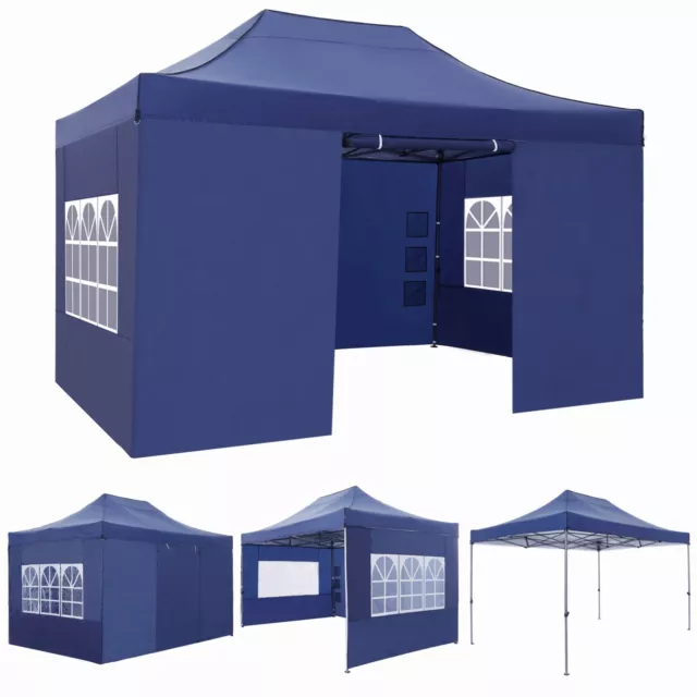 Falt Pavillon WASSERDICHT Pavillion Gartenzelt Partyzelt Dachmaß 3x3m & 3x4,5m