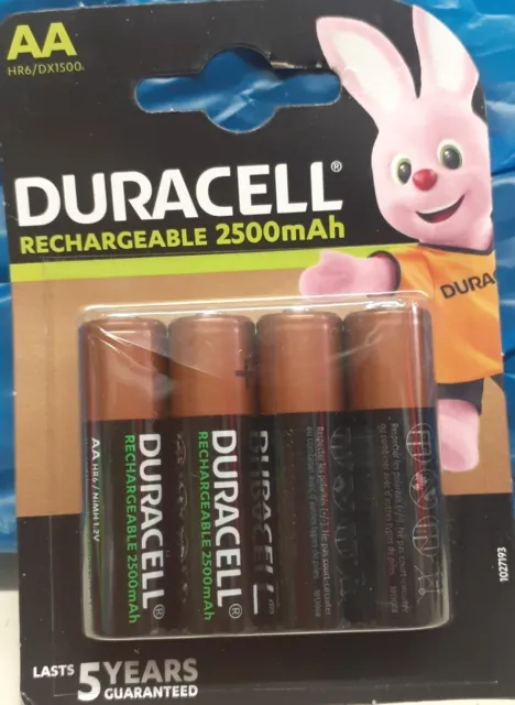 DURACELL Pack of 4 RECHARGE ULTRA AA NiMH 2500mAh/1.2V Battery - DURACELL 