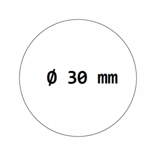 1000 Verschlussetiketten transparent auf Rolle 30 mm, permanent haftend