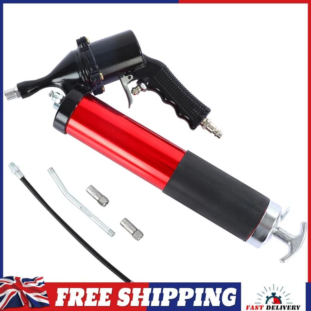 400CC AIR OPERATED Grease Gun 2 Coupler 6000PSI Pneumatic Compressor ...