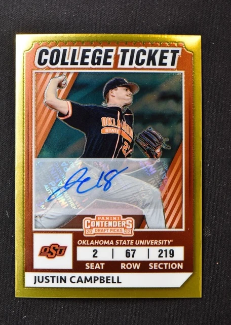 2022 Elite Extra Edition College Tickets Optic #23 Justin Campbell /99