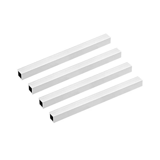 6063 Aluminium Tube Carré Tube 15mmx15mmx1mm Mur 200mm Sans Soudure Tuyau 4Pcs