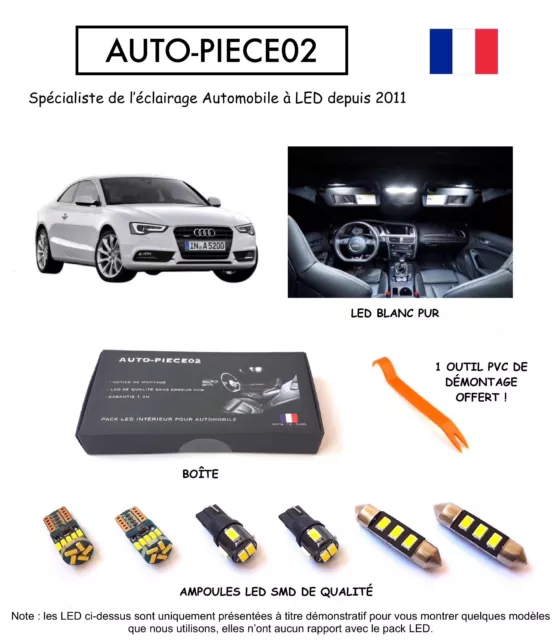 Pack LED LIGHT intérieur pour Audi A5 (Kit ampoules blanc pur)