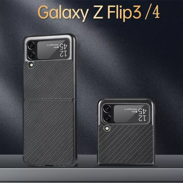 Ultra Thin Shockproof Case Carbon Fiber Phone Cover For Samsung Galaxy Z Flip4 5