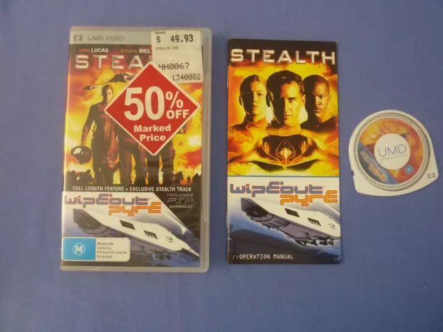 Stealth Wipeout Pure UMD Video PSP Complete + Includes Manual