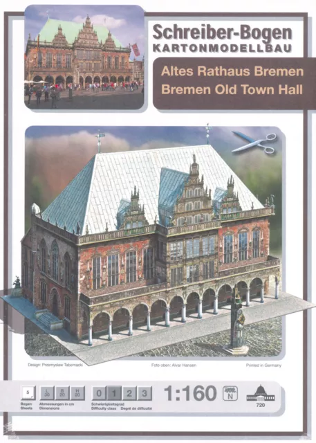 Kartonmodell Altes Rathaus Bremen 1:160 Schreiber Bogen