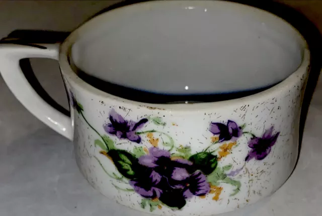 VTG. JAPAN FINE CHINA CREAMER SUGAR BOWL 1 Lid VIOLETS FLORAL  PATTERN