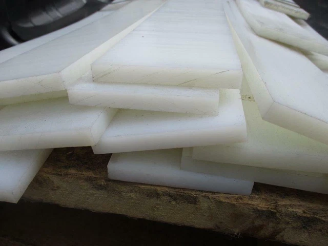 3/8" x 3" x 12 Ft. Natural Nylon Rectangular Bar Stock New