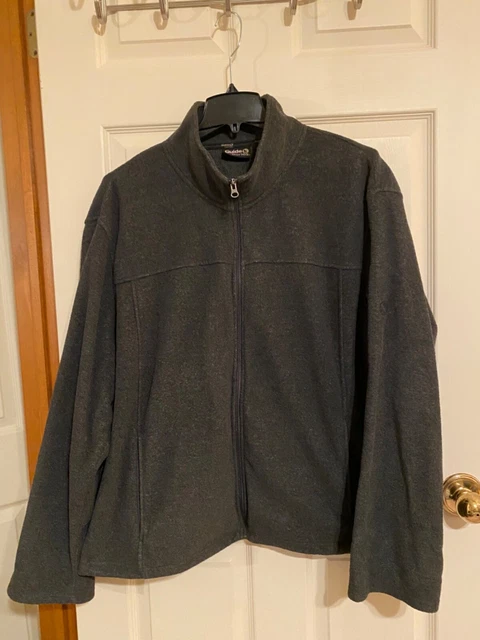 Gander Mountain Guide Series Mens 2XL XXL Full Zip Fleece Sweatshirt Gray Jacket