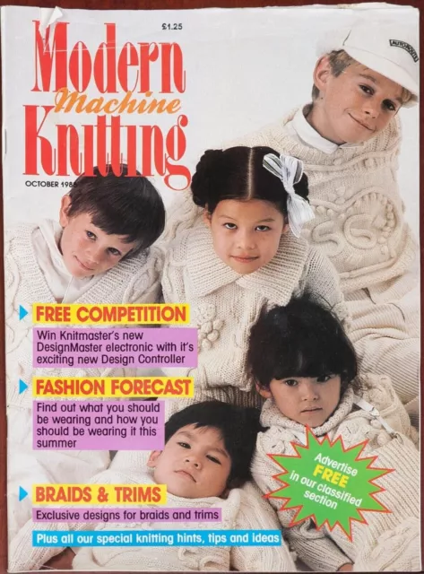 Modern Machine Knitting Pattern Magazine October 1988 Fair Isle Vintage
