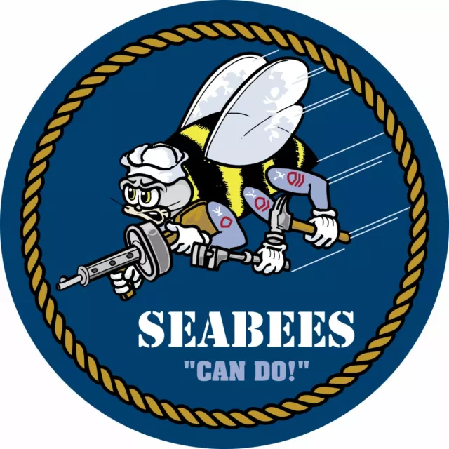 United States Navy Seabee Logo Aluminum Sign 3 Sizes To Choose From