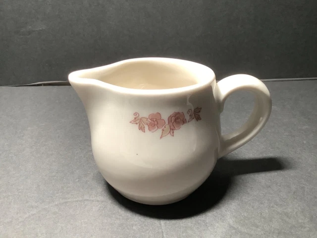 Vintage Syracuse China Flowers & Leaves restaurant ware cream pitcher. 1/2 c.