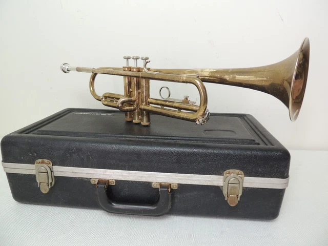 Bach Bb Trumpet🎺 Refurbished SELMER BUNDY Student w/EXTRAS & case serial 767359