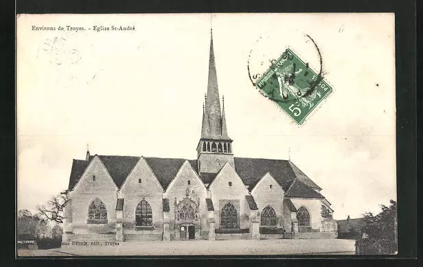 CPA Troyes, Église St-André 1908