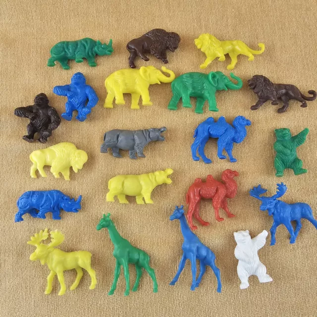 20 LIDO WILD ANIMALS Vintage 1960s Two of Each Type Gorilla Lion Rhino Elephant 20 LIDO WILD ANIMALS Vintage 1960s Two of Each Type Gorilla Lion Rhino Elephant