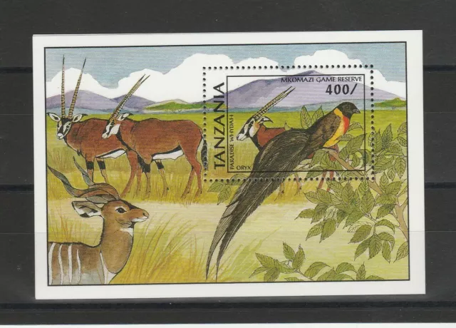 Tanzanie 1992 Faune Animaux & Oiseaux 1 Bf MNH MF72087