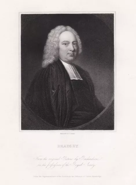 James Bradley Astronomer Royal Astronome Priest Portrait Engraving 1835