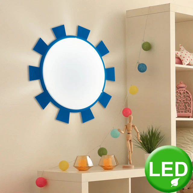 LED Parete Soffitto Lampada Bambini Gioco Illuminazione Stanza Sun Vetro