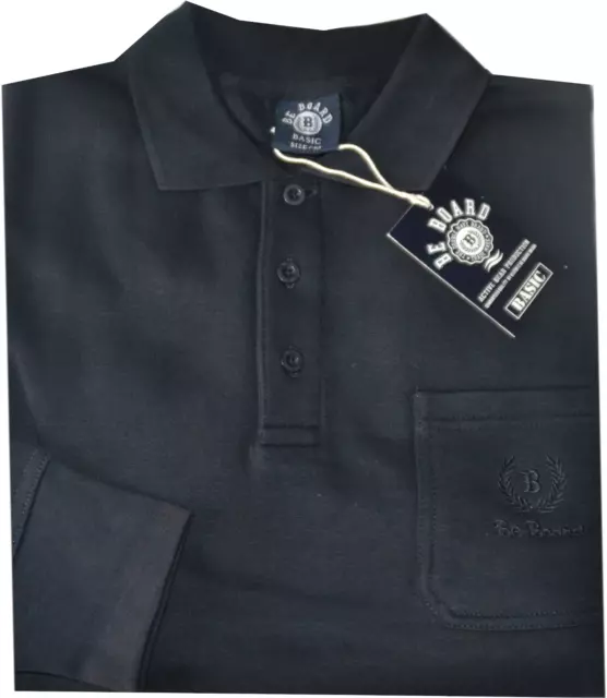MAGLIA felpa Invernale UOMO polo con taschino M L XL XXL 3XL Be Board  BLU