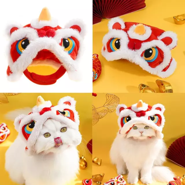 Spring Festival Dog Costume Lion Dance Chinese New Years Role Play Puppy Ha C8E2 3