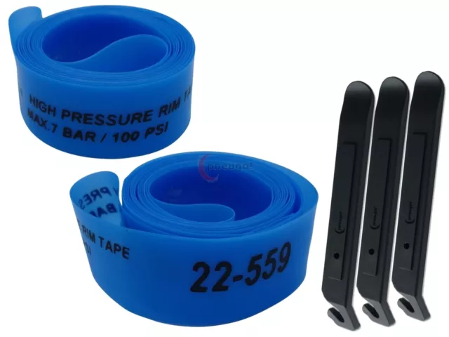 2x Schwalbe Felgenband Super HP 26 Zoll 22-559 (B: 22mm D: 559mm) +3 Reifenheber