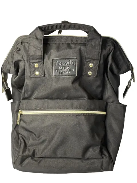 NWOT Tzowla Black Backpack fits 13.3 Inch Laptop Bookbag. Traveling Living Share