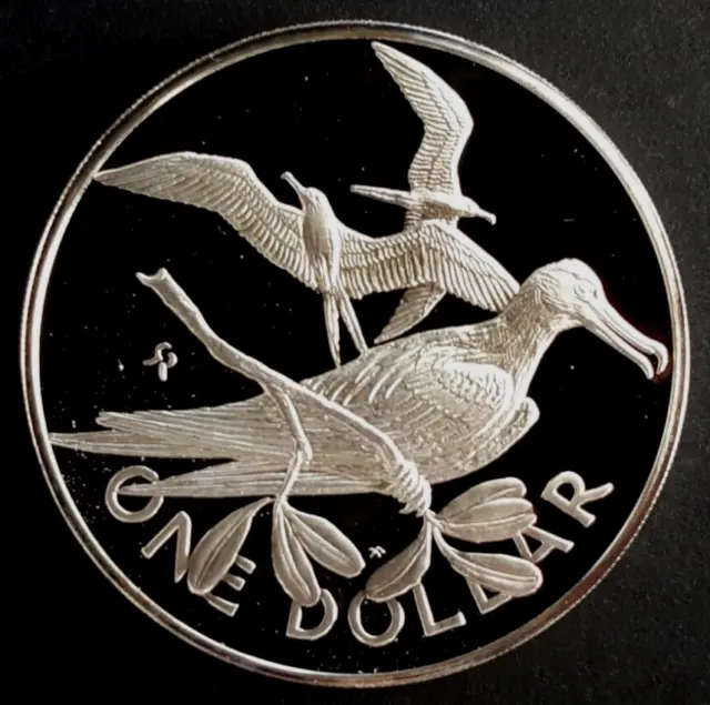 British Virgin Islands 1 Dollar $1 sterling Silver proof coin 1975