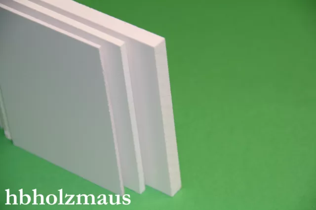 (50€/m²) PVC Hartschaumplatte weiß , 10 mm, Kostenfreier Wunschzuschnitt