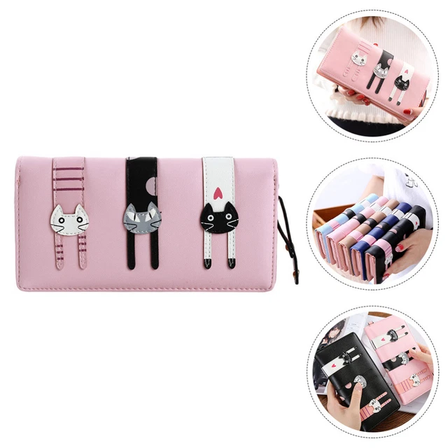 Portafoglio pochette con gatto Billeteras De Mujer lungo portafoglio donna a clip