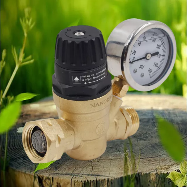 Regolatore di pressione acqua 3/4 pollici manico in ottone riduttore di pressione acqua compatto