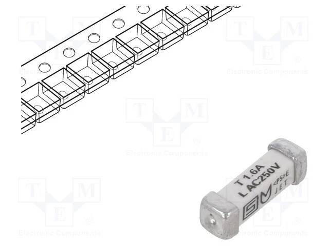 1,6A Sécurité : Schmelz 250VAC 125VDC Céramique Fusible SMD