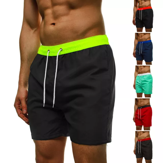 Badeshorts Herren Schwimm Kurze Hosen Jogging Training Badehose Sport OZONEE