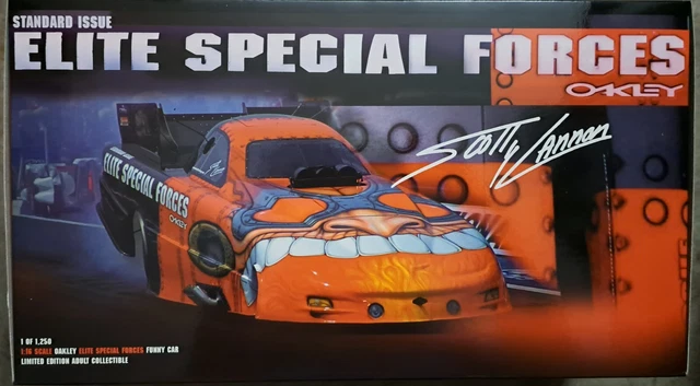 NHRA - HUGE Super RARE 1:16 ELITE SPECIAL FORCES Oakley Scotty Cannon PRISTINE