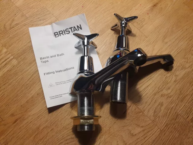 Bristan Basin and Tap Pillar Taps, Chrome