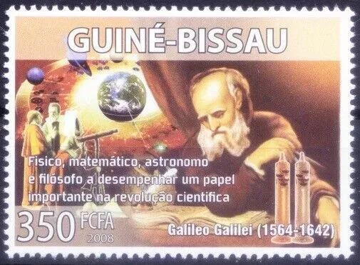 Guinea Bissau 2008 MNH, Galileo Galilei, father of observational astronomy, Phys