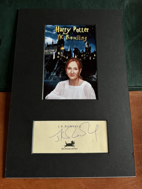 (Lt58) Jk Rowling Signed Autograph 12X8 Mounted Display Harry Potter Creator