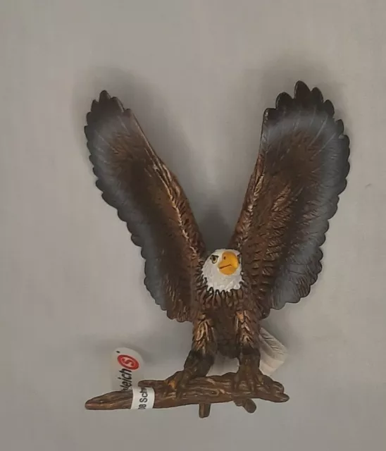 Schleich Bald Eagle On Branch 14634 Rare HTF US Seller