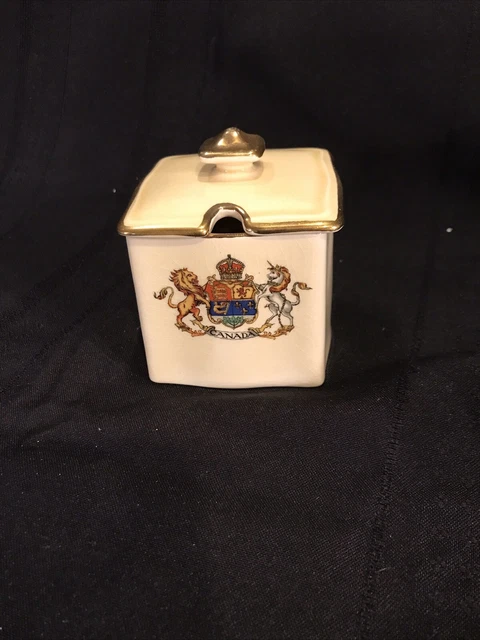 Vintage Royal Winton Grimwades Chintz Made In England Jam Jar/Pot CANADA (RARE)!