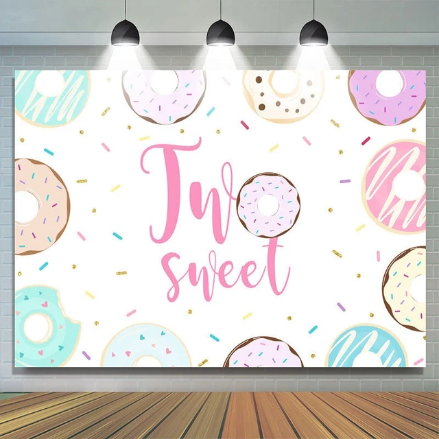 Two Sweet Rainbow Desserts 2nd Birthday Backdrop
