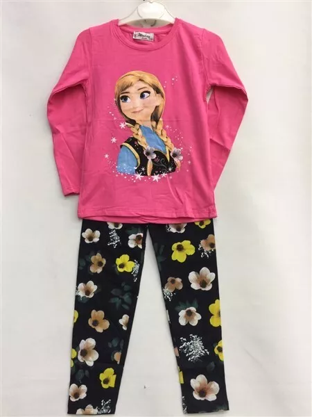 SALE -20% Girl Mädchen 2tlg Set langarm Shirt Leggings Gr.122 Anna Eiskönigin