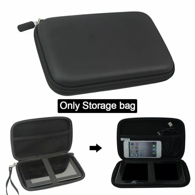 Black Hard Carry Case Storage For TomTom Go Premium 7'' GPS Sat Nav Waterproof