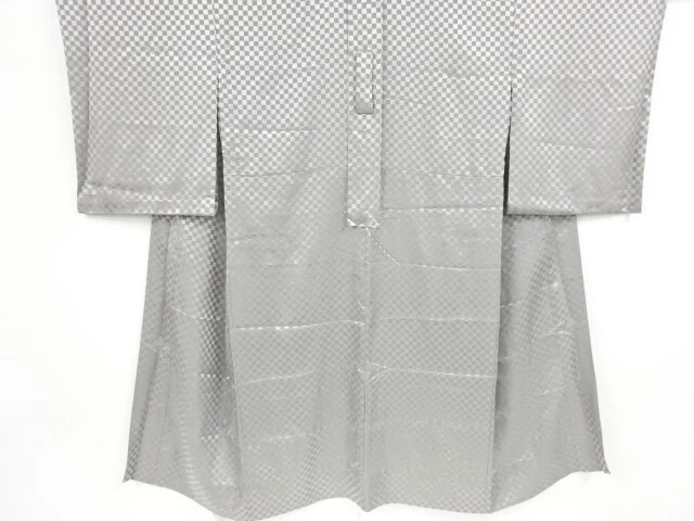 36060# Japanese Kimono / Antique Hitoe Juban / Woven Checkered