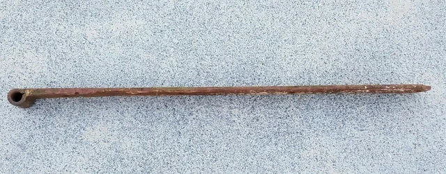 Primitive Antique Hand Forged Barn Door Strap Hinge Gate Iron 31” Long 2” Wide 7