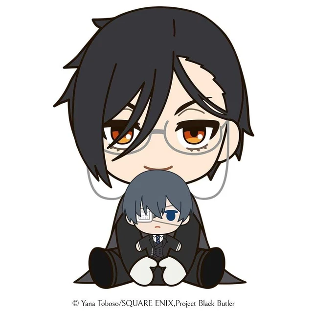 Perruque Cosplay Sebastian Michaelis (Black Butler) - Courte, Bouclée, Noire, Neuf Avec étiquettes + Bonnet