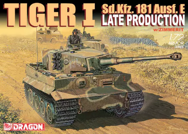 Dragon 7203 1:72 Pz.Kpfw.VI Tiger I Late Version Sd.Kfz.181 with Zimmerit